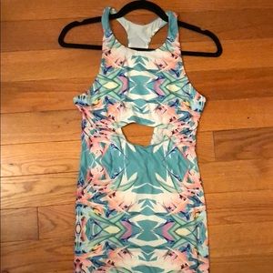 Graphic print maxi dress